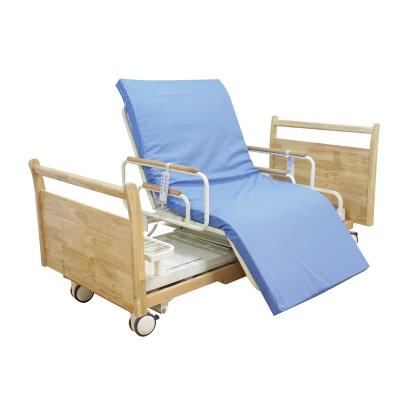 China Hospital Bed Electric Home Revolving Bed, Nursing Wooden Hospital Beds, Home Care Wooden Electric Bed With Wheels for sale