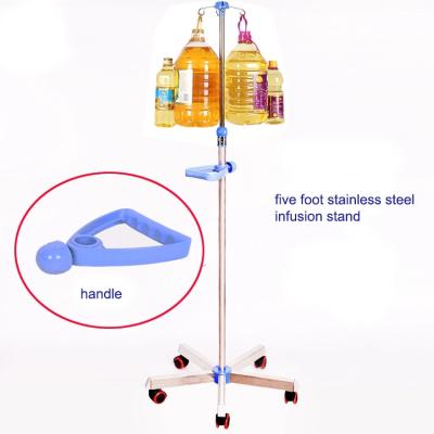 China mobile iv drip post holder iv drip post infusion stand iv mobile stand hospital bed accessories for sale