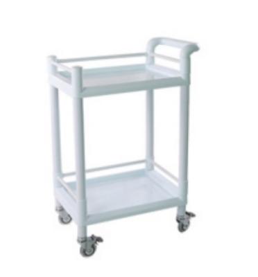 China Lightweight ABS 2 Layers Hospital Medical Trolley Cleaning Trolley For Hospital for sale