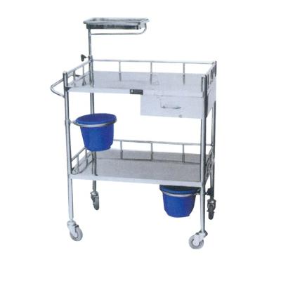 China Durable Frame Hospital Instrument Trolley Medical Treatment Vehicle Medicine Trolley Stainless Steel Car For Nursing for sale