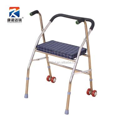 China Z033 Newest Design Adjustable Height 2 Wheel Walker With Seat For Old People for sale