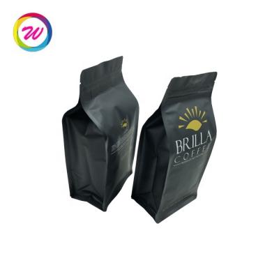 China Flat Bottom Recyclable High Quality Bag For Coffee Square Box Bottom Pouch for sale