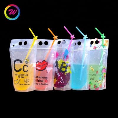 China Custom Digital Printed Moisture Proof Stand Up Pouch With Resealable Plastic Zipper Juice Packaging Bag for sale