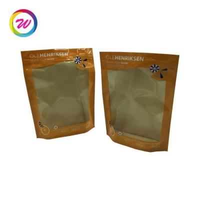 China Customized Printing Resealable Mylar Moisture Proof Bags One Side Clear Plastic Candy Pouches for sale