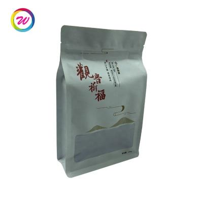 China Custom Moisture Proof Back Up Box Bottom White Paper Ziplock Pocket With Window for sale