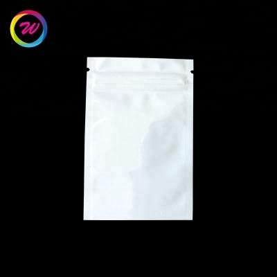 China Moisture Proof White Aluminum Foil Mylar Ziplock Bag With Clear Window for sale