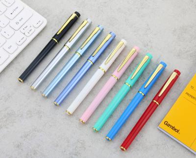 China Natural hot selling premium gel ink pen with top and metal clip for business signature stationery office supply for sale