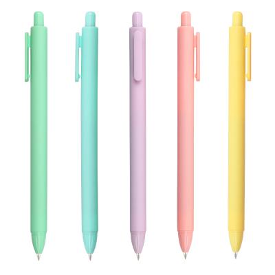 China macaron color office school normal gel ink promotional pen with custom logo printed for sale