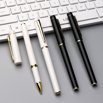 China Normal Pen Luxury Black White Custom Logo School Office Gel Ink Business Gel Pen for sale