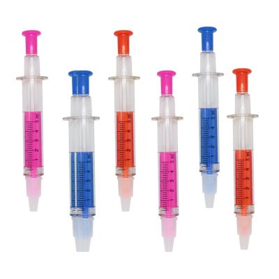 China Promotional Markers & Highlighters 2 in 1 Dual Injection Syringe Highlighter Marking Marker Pen for sale