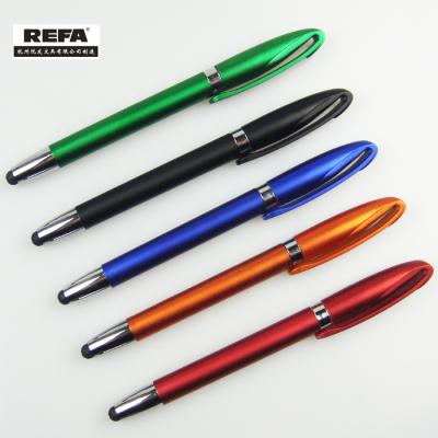 China Promotional pen 2 in 1 stylus pen brand custom logo touch screen retractable ballpoint pen for sale