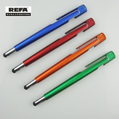 China Brand Promotional Custom Logo Screen Pen Stylus Retractable Plastic Ballpoint Pen for sale