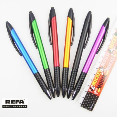 China Promotional pen 2 in 1multi function stylus screen brand custom logo retractable plastic ballpoint pen for sale