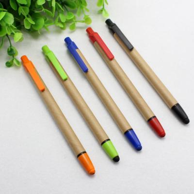 China Recycleable Stylus Pen Custom Order-Performing Paper Pen Logo Printed For Promotional Ballpoint Pen for sale