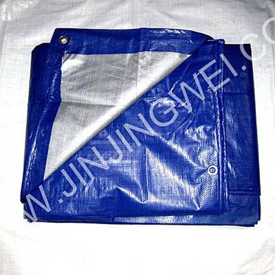 China Waterproof, double side PE tarpaulin with eyelets and rope for sale