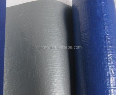 China Waterproof, Double Side Waterproof Blue And Silver PE Laminated Tarpaulin Roll for sale