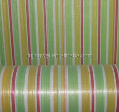 China Waterproof 100% Virgin HDPE stripe pe tarpaulin roll and in custom size for sale