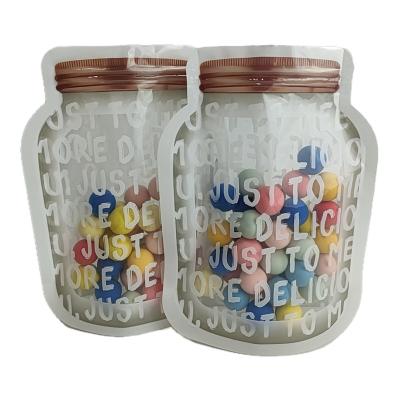 中国 Clear Window Stand Up Zipper Pouches Digital Printing Cans Shaped Candy Storage Bag 販売のため