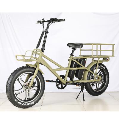 China Aluminum alloy front and rear electric bike 2 basket fast food delivery ebike 48v10Ah battery pizza delivery electric bicycle sales for sale