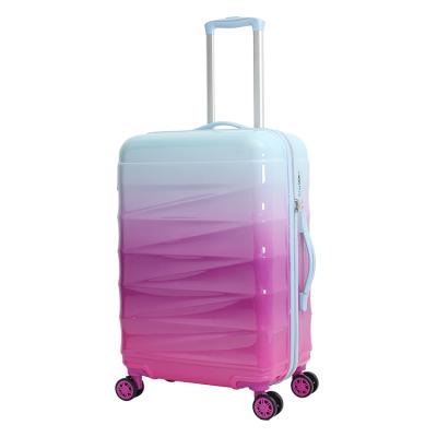 China Long Distance Travel Customize Logo Cosmetic Luggage Case ABS Travel Trolley 24 Inch Plastic Luggage Suitcases for sale