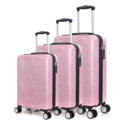 China Factory Price Travel Bottom High Quality 3 Piece Travel Style Luggage Bag Set 20/24/28 Inch Case Luggage Suitcase for sale