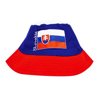 China Customized striped style carnival hat europe sports bucket hat germany football team supporters hats soccer fan world cup for sale