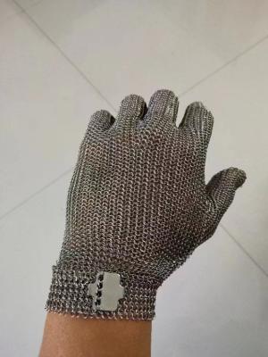 China Stainless steel CUT RESISTANT  GLOVES ring mesh chain mail mesh auti-cutting safety gloves S M L XL XXL for sale