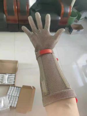 China Long sleeve Stainless steel CUT RESISTANT  GLOVES ring mesh chain mail mesh auti-cutting safety gloves S M L XL XXL for sale