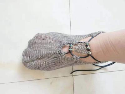 China Stainless steel CUT RESISTANT feet GLOVES ring mesh chain mail mesh auti-cutting safety gloves S M L XL XXL for sale