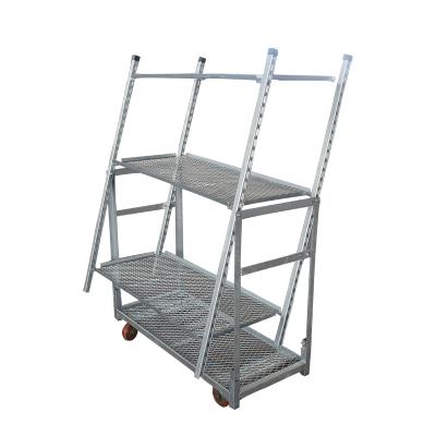 China Metal Hand Crib Transport Gardening Cart Danish 4-Layer Trolley for sale