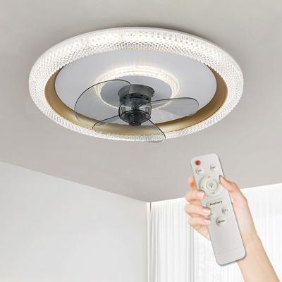 China Modern Crystal Chandelier Fan Remote Control Ceiling Fans With Crystal Chandeliers for sale