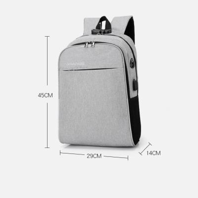 China With USB High Quality Polyester Waterproof With USB Charger Anti-theft Laptop Business Backpack for sale