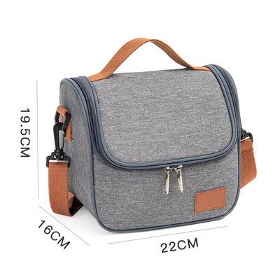 China Fashion low moq promotion low price portable aluminum foil lunch bags for men women, gray for sale