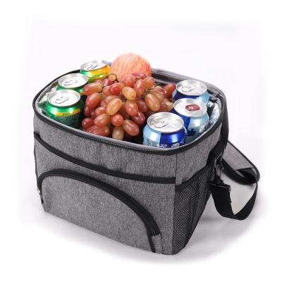 China Outdoor Food Two Layer Shoulder Insulation Office Bag Soft Waterproof Portable Cold Storage 40 Foldable Outdoor Box Insulated Cooler Lunch Bag for sale