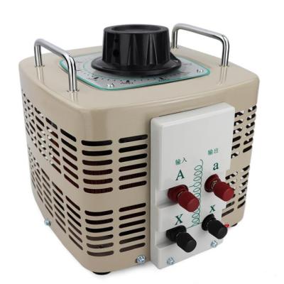 China Adjustable Voltage 0~250v 300v Single Phase Contact Type Voltage Regulator Set Voltage Regulator for sale