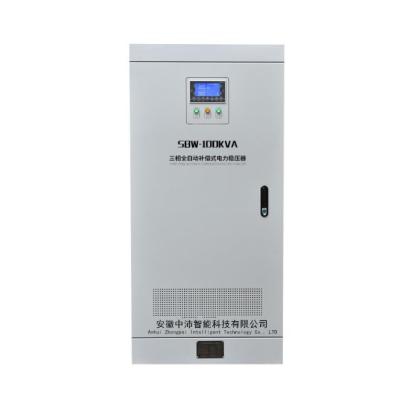 China Automatic Voltage Regulated SBW 100kva 3 Phase Compensated Voltage Regulator Stabilizer Electric SVC AC 380v 400v 415v for sale