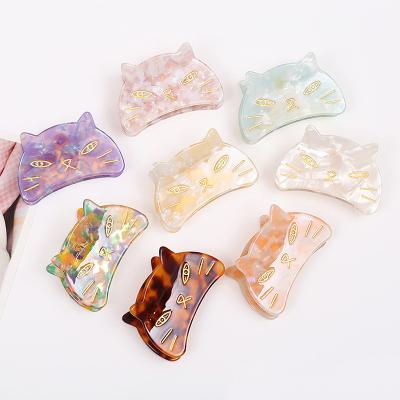 China Hair Clip Acetate Hair Claw Clip, Cute and Lovely Shaped Hair Cat for Women Hairstyle, Korean Style Hair Accessory for sale