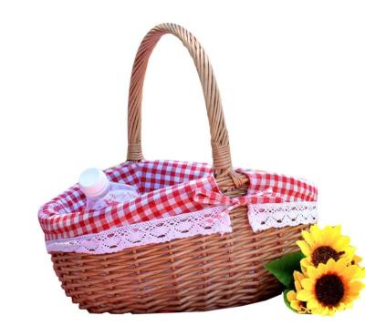 China High quality and low price viable hot sale handmade rattan willow basket rattan baskets for sale