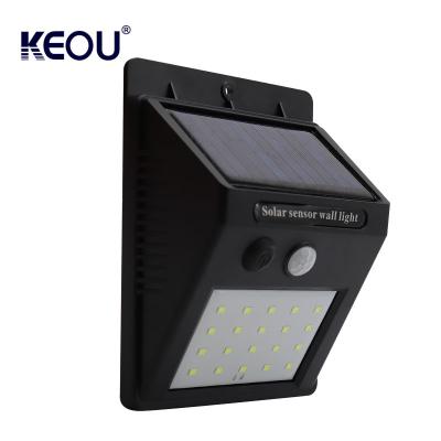 China Outdoor Patio Pathway Landscape Garden OEM ODM PC ip65 Motion Sensor Waterproof Wall Mounted Lamp Solar Led Light with 18650 Lithium Battery for sale