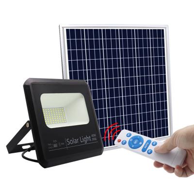 China Fast Shipping Garden Security Motion 40watt Solar Panel 40w Waterproof Detector Solar Powered Garden Flood Light for sale