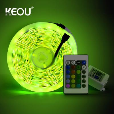 China RGB KEOU Colorful RGB Led Strip Lights Smart Lighting SMD5050 Decorative 5M Led Strip Light for sale