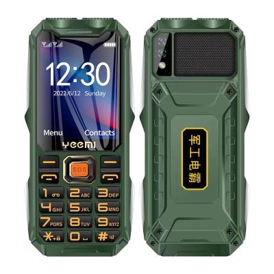 China Dual SIM Card High Quality  Big Speaker Flashlight 2G GSM Large Battery Button Feature 4 SIM Cell Phone for sale