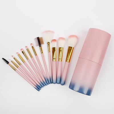 China 12pc Professional Custom Soft Beauty Tools Soft Makeup Cosmetic Set Brush With Stand for sale