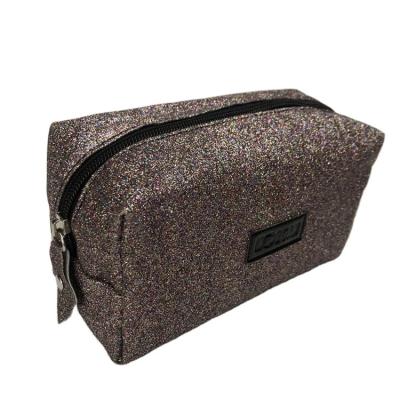 China Durable Custom Promotional Luxury Plastic Waterproof Zipper Travel PVC Glitter Pouch Makeup Cosmetic Bag Organizer for sale