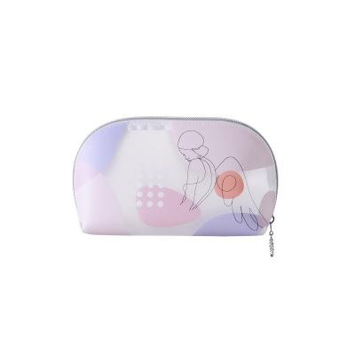 China Durable Portable Clear Transparent Waterproof Makeup Organizer Zipper Travel Washing Cosmetic Bag Large for sale