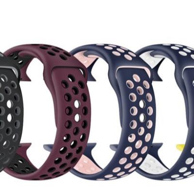 China Factory Direct Sales High Quality Rubber 5 Apple Watch 4 3 Band 44mm/40mm 42mm/38mm Sports Strap Belt Watch for sale