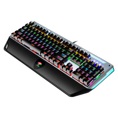 China Real Gaming Keyboard Green Axis Internet Cafe Gaming Mechanical Keyboard 98 Home Luminous Switchable Axis for sale