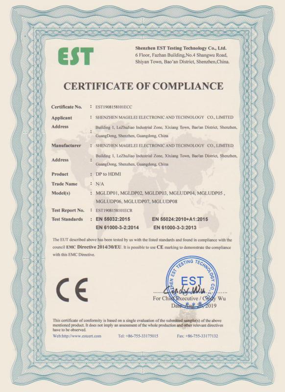 CE - Shenzhen Magelei Electronic And Technology Co., Ltd.