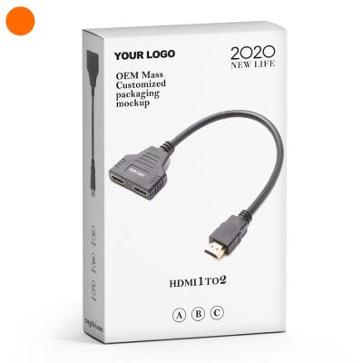 China COMPUTER Hdmi Factory Supply HDMI Twin Cable 1Male Into 2 Out Female Cable 1x2 HDMI Converter Adapter Cable for sale