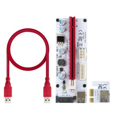 China Hot Sale 008S Express Riser PVC 6pin 1x PCI-E To 16x Card Supplement USB 3.0 PCIE Power Adapter Cable For GPU for sale